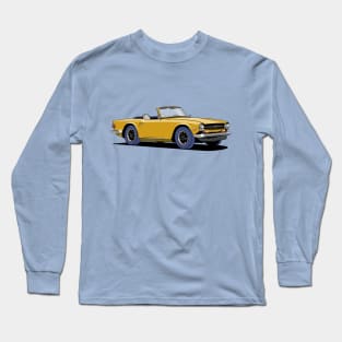 Triumph TR6 Car in mustard Long Sleeve T-Shirt